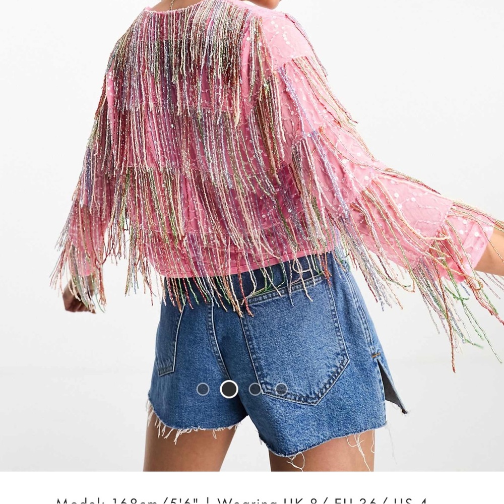 Miss Selfridge Embellished Tassel Jacket